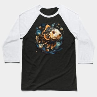 Patriotic Puffer Fish Baseball T-Shirt